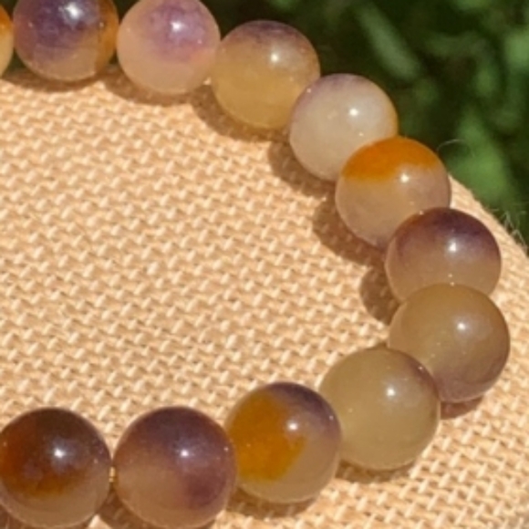 9mm Ametrine Stone Bracelet, 7" - Picture 2 of 4